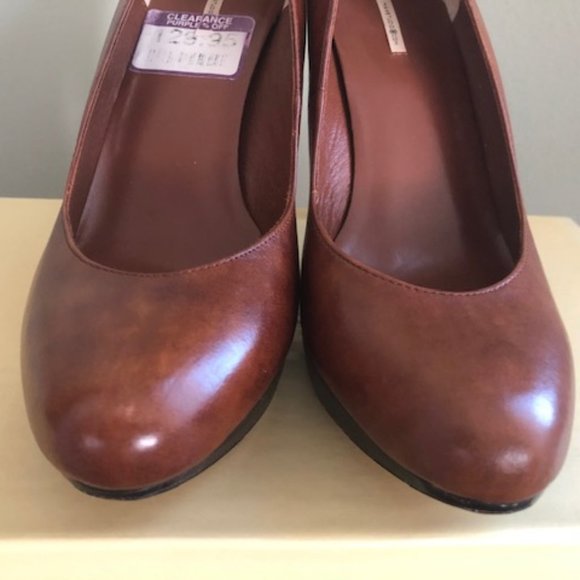 Max Studio Upton Women's Leather Platform Heels Cuoio-BC Brown 8.5 - Picture 5 of 6